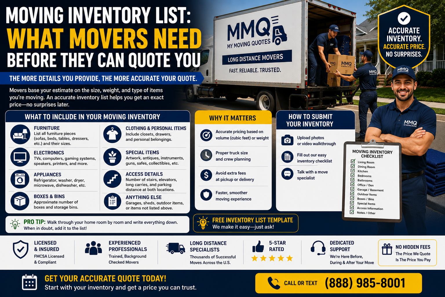 Moving Inventory List: What Movers Need Before They Can Quote You